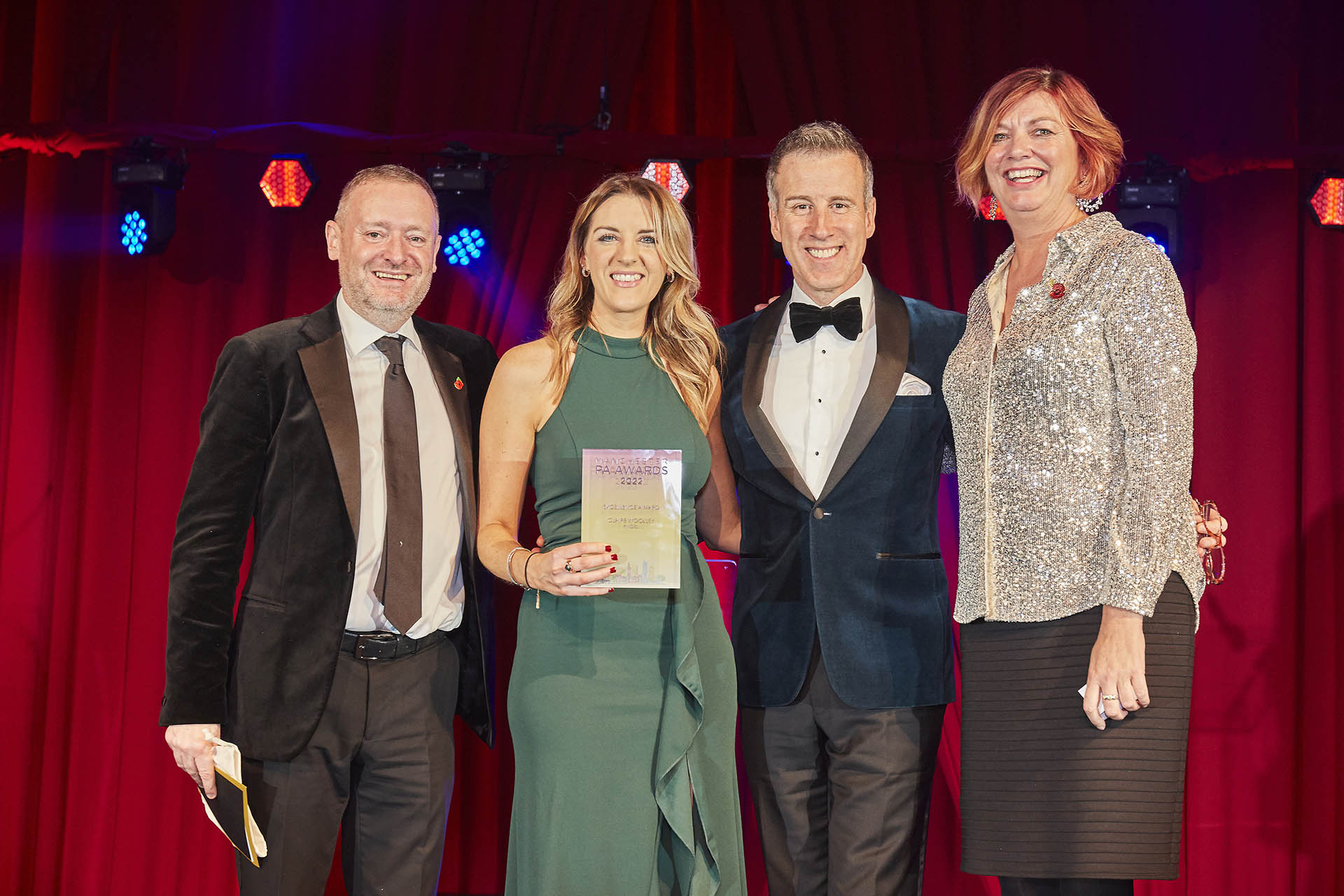 Winners at the Manchester PA Awards with Anton Du Beke