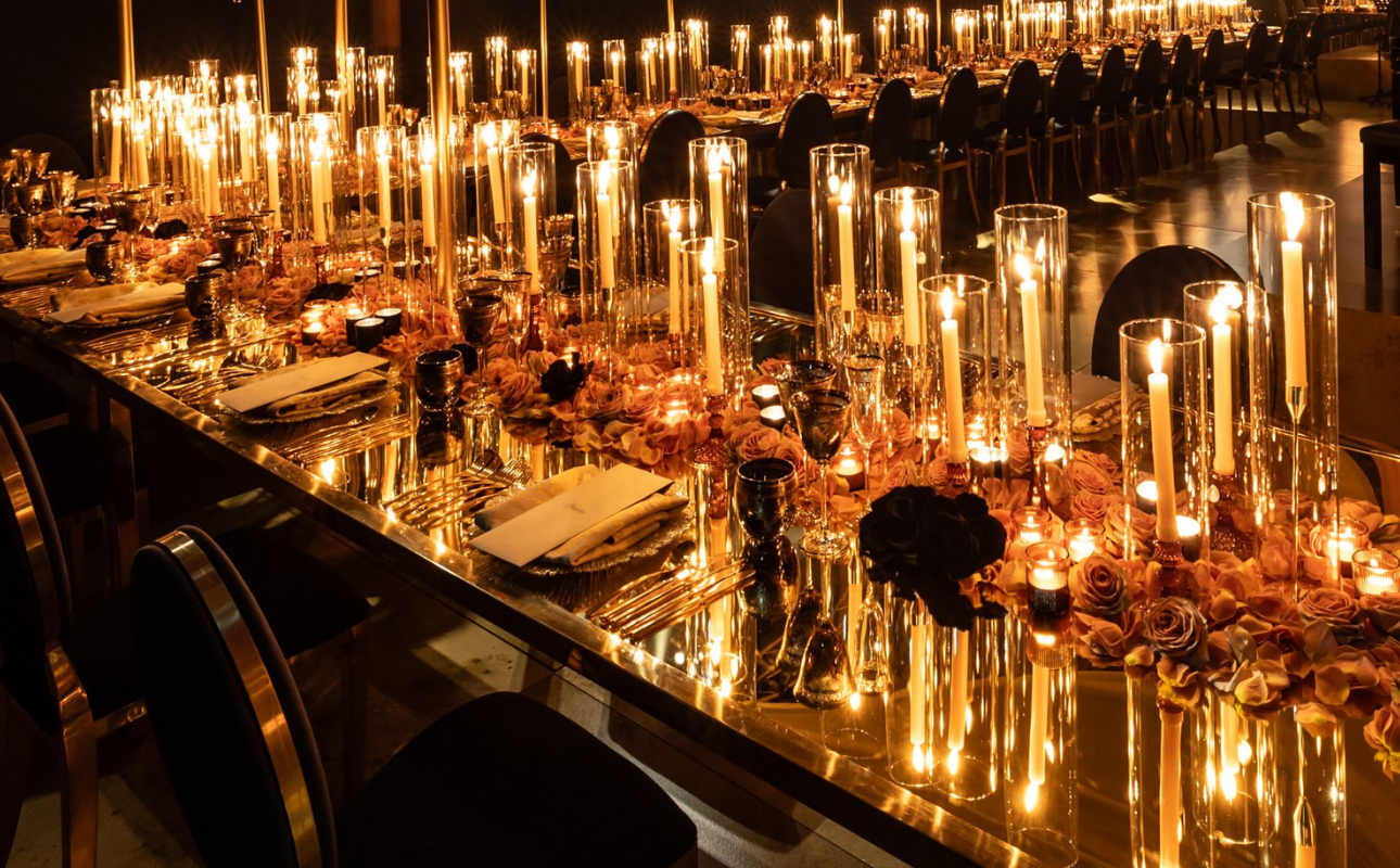 metallic tableware