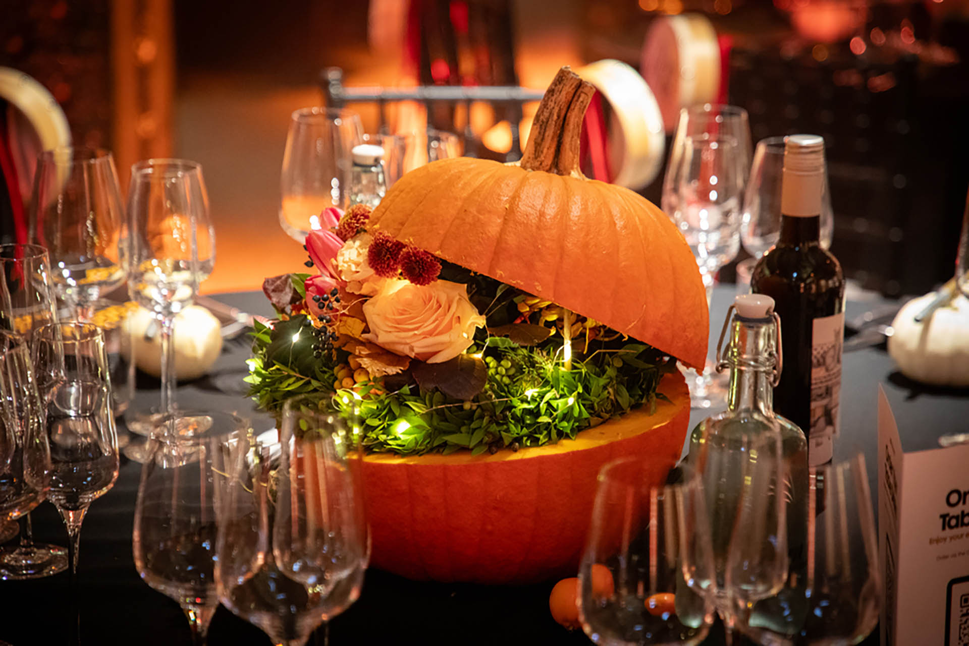 Autumn floral arrangements Great Mancunian Lunch